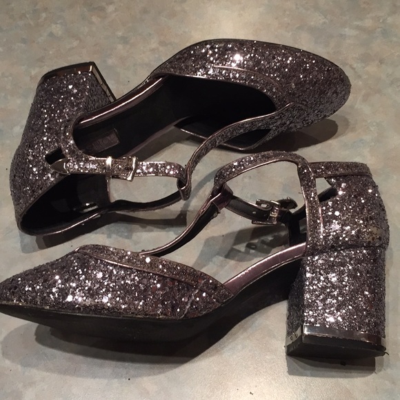 Topshop silver sparkly heels - Picture 2 of 10